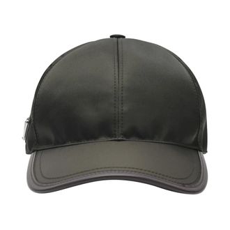 Prada Speedrock Baseball Cap - Heren - Petten - Groen - XL - Katoen - Accessoires