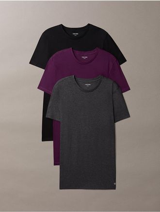 Calvin Klein Mens Cotton Classics 3-Pack Crewneck T-Shirt - Multi - XL