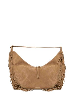 Orciani Isola Peach Fringe Small Shoulder Bag