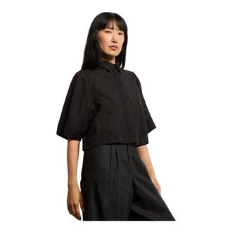 Kiefermann Shirts, female, Black, XS, Rediana Bluse Strukturiert