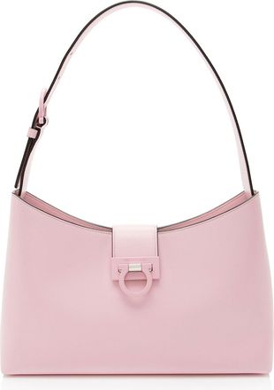 Ferragamo Leather Gancio Trifolio Small Shoulder Bag