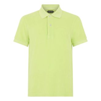 Tom Ford Polo Shirts, male, Yellow, Size: M Towelling Polo
