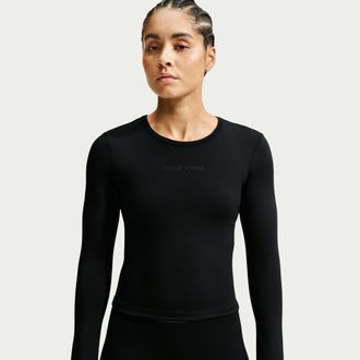 Nike Womens Nike Pro Sculpt Keely Hodgkinson Dri-FIT Long-Sleeve Top in Black | IM9970-011