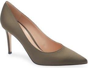 Gianvito Rossi Pointed Toe Pump in Dark Olive at Nordstrom Rack, Size 10Us / 40Eu