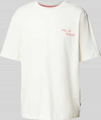 Only & Sons T-Shirt mit Stitching-Detail Modell MILO in Weiss, Größe XXL