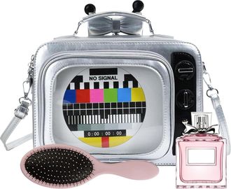 Generic Handbag Silhouette - Polyester, Size TV Shape Shoulder Bag Portable Design | Lightweight Multifunction Purse, Novelty Bag For Daily Use, School, Studi