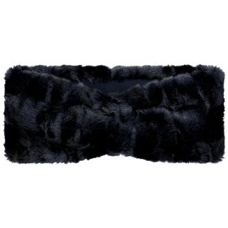 Gebeana Fake Fur Headband Women - Made in Germany with Lining Winter Autumn-Winter - One Size Navy