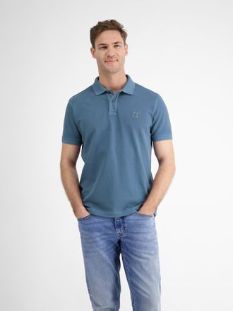 Lerros Poloshirt LERROS, Herren, Gr. M, crispy blau, Piqu&eacute;, Obermaterial: 100% Baumwolle, unifarben, regular fit taillenbedeckt, Shirts Poloshirt, mit Logo S