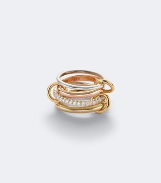 Spinelli Kilcollin Anello Cancer in argento sterling e oro 18kt con diamanti