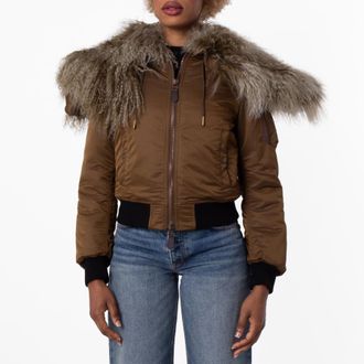 Burberry Slim-Fit Padded Bomber Jacket, Brand Size 12 ( US Size 10 )