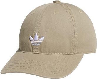 adidas Relaxed Trefoil Cotton Baseball Cap in Blanch Cargo/White at Nordstrom