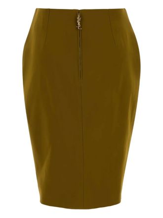 Saint Laurent zip-up pencil skirt - Bruin
