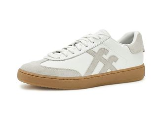 FitFlop The Dash T-toe Leather/Suede Sneakers Womens Shoes Urban White Mix : 7.5 M (B)