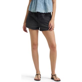 Lee Flirty High Waist Denim Shorts in Dark Memory at Nordstrom, Size 29