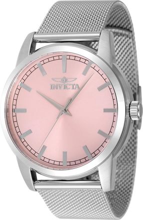 Invicta Celestial 48510 Heren Horloge - Quartz Uurwerk - Roestvrij Staal met roze Wijzerplaat - 43mm