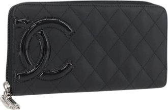 Chanel Pre-owned Wallets, female, Black, Size: ONE SIZE Pre-owned Vintage Long Wallet