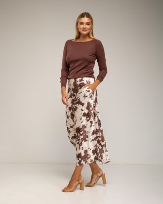 Tantra Midi-jurk met koeienprint