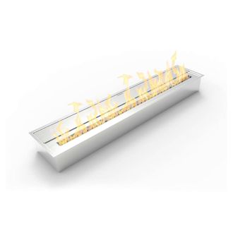 Dmora Quemador Andezeno, Hornillo, Elemento Calefactor, Incinerador, Made In Italy, 19x92 H10 Cm, Plata - Dmora