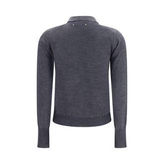 Golden Goose Merino Wool Polo Shirt - Gray