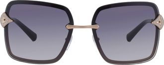 Bulgari Grey Gradient Square Ladies Sunglasses BV6167B 20148G 59
