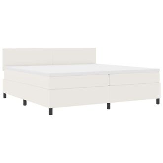 vidaXL Cama Tipo Box Spring Crema Y 200 X 200 Cm Tela De Pana Vidaxl