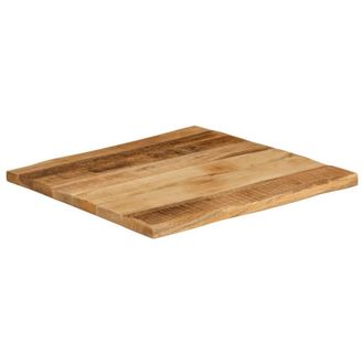 Berkfield Home Table Top Live Edge 80x80x3.8 cm Solid Wood Rough Mango in Brown