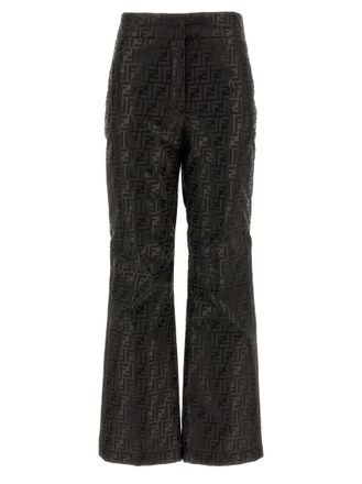 Fendi Brown High Waisted Logo Pants