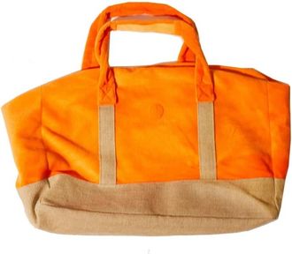 Jott Bi-Materiaal Strandtas - Dames - Handtassen - Oranje - ONE Size - Katoen - Tassen