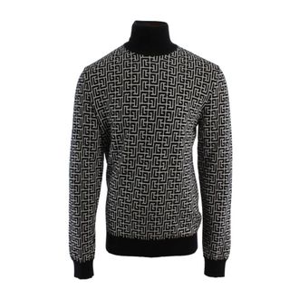 Balmain Turtlenecks, male, Black, M, Turtleneck Jumper