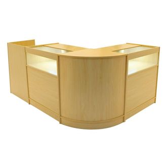 MonsterShop Luna LED Shop Counter Set CM60, TB60 & 2 x B900 - Maple in Beige