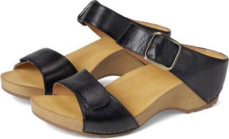 Dansko Tanya Womens Shoes Black Milled Burnished : EU 41 (US Womens 10.5-11) Regular, Leather