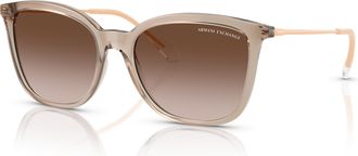 A|X Armani Exchange Brown Gradient Butterfly Ladies Sunglasses AX4151SF 836613 55