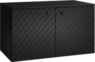 Badplaats Badplaats - Mobile lavabo Orlando - 80 x 44 x 46 cm - Nero - Mobili da parete