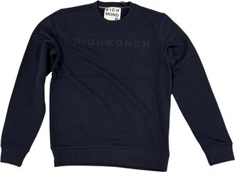 John Richmond Heren, Sweatshirts & Hoodies, Blauw, Maat: 2XL Katoen