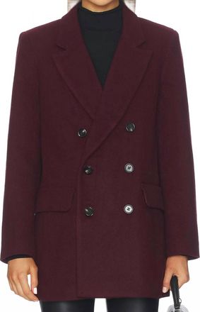 Pistola Denim Emory Wool Coat In Claret