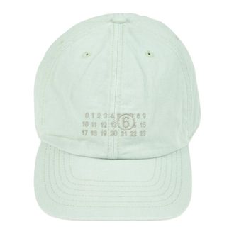 Maison Margiela Cotton Canvas Cap - unisex - Petten - Groen - S - Katoen - Accessoires