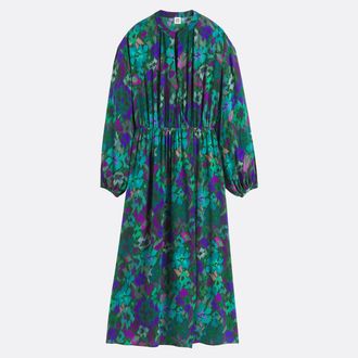 La Redoute Collections Lange, uitlopende jurk, lange mouwen