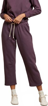 perfectwhitetee Jamaica Beach Fleece Capri Pant In Plum