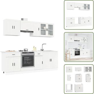 vidaXL Armadi da cucina in truciolato - vidaXL Set Mobili da Cucina 8 pz Kalmar Bianchi Lucido in Truciolato - Armadi da cucina 8 pezzi