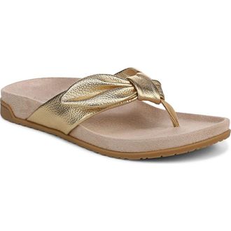 Vionic Eva Flip Flop in Gold at Nordstrom, Size 9.5