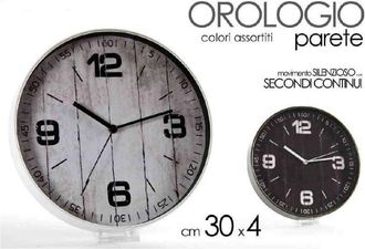 Trade Shop Trade Shop - Orologio Da Parete Tondo Movimento Silenzioso 30x4cm Plastica Vari Colori 738869