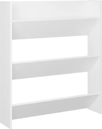 vidaXL Vidaxl - Zapatero De Pared Madera Contrachapada Blanco 80x18x90 Cm