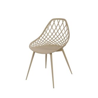 Koketto Home Silla de comedor y cocina de polipropileno beige