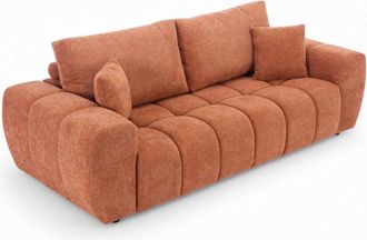 Oviala Sof&aacute; recto de 3 plazas en terracota L 238 cm