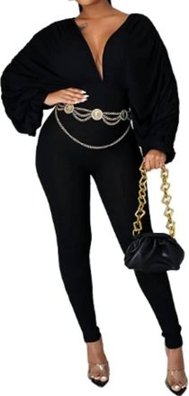 Lovely Makeup Jackie Jumpsuit - Curvy In Black
