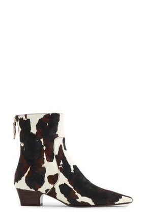 Madewell The Lexie Genuine Calf Hair Bootie in Dark Carob Multi at Nordstrom Rack, Size 5.5