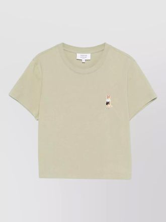 Maison Kitsun&eacute; organic cotton embroidered t-shirt