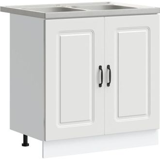 vidaXL Gabinete De Cocina Kalmar 2 Pcs Blanco 80 X 46 X 81.5 Cm Vidaxl