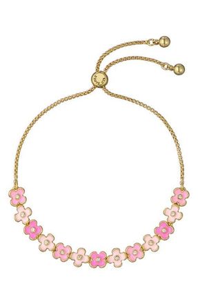 Ted Baker Gala Garland Slider Bracelet in Metallic Gold/Pink at Nordstrom