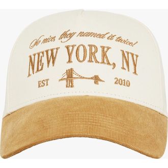 WeWoreWhat Corduroy Baseball Hat in Ivory/tan at Nordstrom